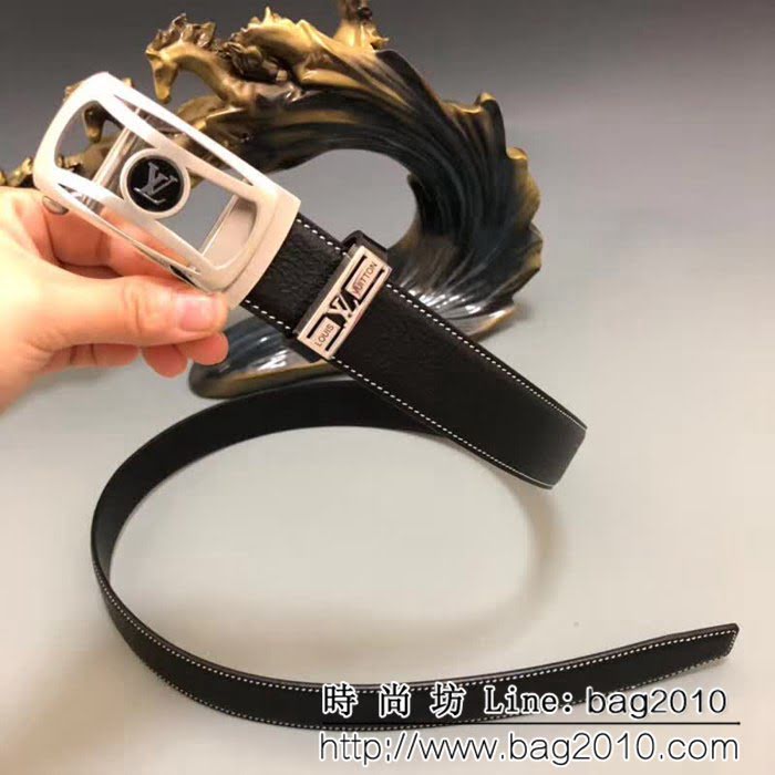 路易威登LV 義大利進口雙面頭層小牛皮 專櫃 專櫃驗貨男士皮帶 LHG1821